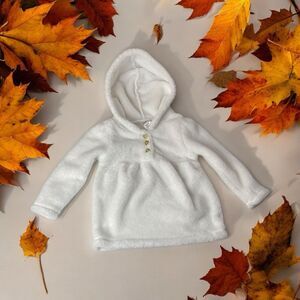 Carter Pullover Fuzzy Fleece Hoodie 18 Months Winter White